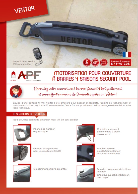 Fiche Enrouleur motor Vektor 2020 Blue DEP
